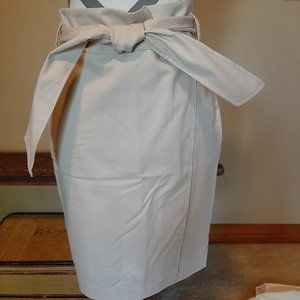 Ann Taylor Lt. Khaki Wrap Pencil Skirt